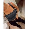 image:imageMakeMeChic Womens Summer Sparkly Tops Going Out Spaghetti Strap Crop Tank TopBlack