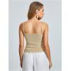 image:imageMakeMeChic Womens Summer Sparkly Tops Going Out Spaghetti Strap Crop Tank TopGold
