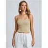 image:imageMakeMeChic Womens Summer Sparkly Tops Going Out Spaghetti Strap Crop Tank TopGold