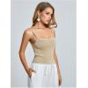 image:imageMakeMeChic Womens Summer Sparkly Tops Going Out Spaghetti Strap Crop Tank TopGold
