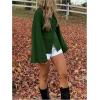image:imageMakeMeChic Womens Y2K Long Bell Sleeve Cardigans Sweater V Neck Button Down Open Front Knit Fall ClothesDark Green