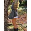 image:imageMakeMeChic Womens Y2K Long Bell Sleeve Cardigans Sweater V Neck Button Down Open Front Knit Fall ClothesGrey