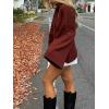 image:imageMakeMeChic Womens Y2K Long Bell Sleeve Cardigans Sweater V Neck Button Down Open Front Knit Fall ClothesRed