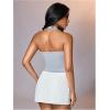 image:imageMakeMeChic Womens Y2k Backless Halter Crop Tops Grommet Eyelet Sleeveless Cami Tank TopGrey