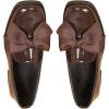 image:imageMakeMeChic Loafers for Women Dressy Bow Leather Square Toe Slip on ShoesBrown
