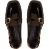 image:imageMakeMeChic Loafers for Women Dressy Bow Leather Square Toe Slip on ShoesPlain Black