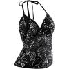 image:imageMakeMeChic Womens Fall Sequin Halter Top Backless Y2K Party Going Out TopsBlack