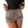 image:imageMakeMeChic Womens Glitter Sequin Micro Shorts Low Rise Straight Leg Party Y2K Mini ShortsGold