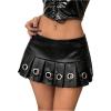 image:imageMakeMeChic Womens PU Leather Pleated Mini Skirt Tie Side Summer Going Out Y2K Short SkirtsBlack