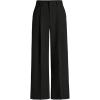 image:imageMakeMeChic Womens Plaid Dressy Pants Casual Wide Leg Pants Tweed High Waisted TrousersBlack