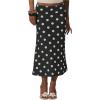 image:imageMakeMeChic Womens Polka Dots Midi Skirt Summer Mesh Flowy Long SkirtsBlack