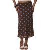 image:imageMakeMeChic Womens Polka Dots Midi Skirt Summer Mesh Flowy Long SkirtsBrown Blue