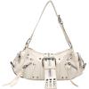 image:imageMakeMeChic Womens Rivet Shoulder Bag PU Leather Buckle Y2K Punk Vintage Tote Bag HandbagsBeige