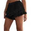 image:imageMakeMeChic Womens Ruffle Shorts High Elastic Waisted Summer Boho Vacation Flowy SkortsBlack