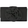 image:imageMakeMeChic Womens Satin Evening Bag 3D Flower Flap Wedding Clutch Bag Vintage HandbagsBlack