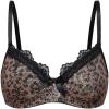 image:imageMakeMeChic Womens Sequin Cheetah Bras Bow Knot Underwire Floral Lace Y2K Bra UnderwearMulticolor