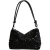 image:imageMakeMeChic Womens Sparkly Sequin Crossbody Purse Evening Clutch Handbag Bag Knot Zipper Y2k Purse BagBlack