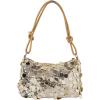 image:imageMakeMeChic Womens Sparkly Sequin Crossbody Purse Evening Clutch Handbag Bag Knot Zipper Y2k Purse BagGold