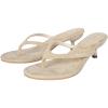 image:imageMakeMeChic Womens Suede Kitten Heels Sandals Open Toe Slip On Flip Flop Heeled SandalsBeige