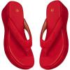 image:imageMakeMeChic Womens Summer PU Leather Toe Post Platform Sandals Flip Flops ShoesRed