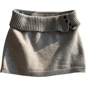 image:imageMAKEMECHIC Womens Mini Knit Skirt Bodycon Low Waisted Ribbed Sweater SkirtsGrey