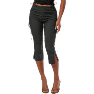 image:imageMakeMeChic Womens Going Out Capri Pants Sexy Y2K Lace Up Capri Pants High Waisted Skinny Stretchy PantsDark Grey