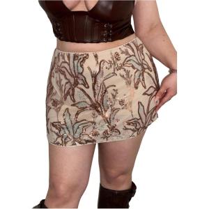 image:imageMakeMeChic Womens Sequin Mini Skirt Floral Bodycon Glitter Summer Y2K Party Short SkirtsMulticolor