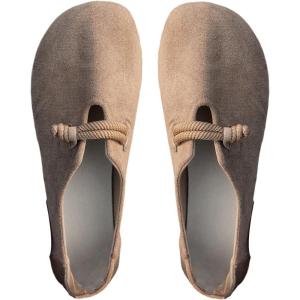 image:imageMakeMeChic Womens Suede Flats Shoes Closed Toe Ballet Flats Dressy Casual Potato ShoesBrown