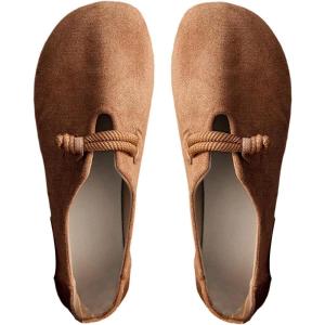 image:imageMakeMeChic Womens Suede Flats Shoes Closed Toe Ballet Flats Dressy Casual Potato ShoesChocolate Brown