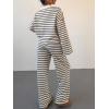 image:imageMakeMeChic Striped Lounge Set 2 Piece Sweater Sets for Women Going Out Travel OutfitBlack and White