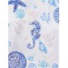 image:imageMakeMeChic Womens 2 Piece Pajama Set Starfish Button Down Shirt and Shorts Pjs Lounge SetsBlue