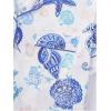 image:imageMakeMeChic Womens 2 Piece Pajama Set Starfish Button Down Shirt and Shorts Pjs Lounge SetsBlue