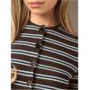 image:imageMakeMeChic Womens 2 Piece Spring Outfits Long Sleeve Crew Neck Button Down Shirt and Shorts Matching SetBrown