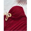 image:imageMakeMeChic Womens Bandeau Strapless Tube Top Backless Ruched Summer Sexy Cute Going Out TopsBurgundy Solid