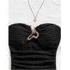 image:imageMakeMeChic Womens Bandeau Strapless Tube Top Backless Ruched Summer Sexy Cute Going Out TopsSolid Black