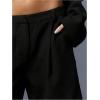 image:imageMakeMeChic Womens Bermuda Shorts Low Waist Knee Length Wide Leg Old Money ShortsBlack