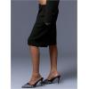 image:imageMakeMeChic Womens Bermuda Shorts Low Waist Knee Length Wide Leg Old Money ShortsBlack