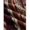 image:imageMakeMeChic Womens Boho Striped Crop Sweaters Bell Sleeve Crew Neck Knit TopsRed