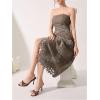 image:imageMakeMeChic Womens Bow Lace Heeled Sandals Leather Open Toe Dressy ShoesBronze