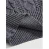 image:imageMakeMeChic Womens Cable Knit Cropped Sweaters Off The Shoulder Long Sleeve Going Out Pullovers TopGrey
