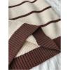 image:imageMakeMeChic Womens Collared Striped Sweater Long Sleeve Knit Fall Winter Sweaters Preppy TopsMulticolor