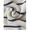 image:imageMakeMeChic Womens Collared Striped Sweater Long Sleeve Knit Fall Winter Sweaters Preppy TopsMulticolor C
