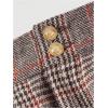 image:imageMakeMeChic Womens Corduroy High Waist Skirt Metal Button Pleated A Line Flare Skater Short SkirtsMulticolor