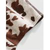 image:imageMakeMeChic Womens Cow Print PU Leather Top Lace Up Strapless Open Back Cowboy Chic Crop TopsBrown