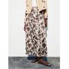 image:imageMakeMeChic Womens Cow Print Satin Maxi Skirt A Line Flared Long SkirtsBrown
