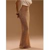 image:imageMakeMeChic Womens Crochet Sequin Skirt Swimsuit Coverup Summer Beach Fishtail Maxi SkirtsGold