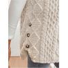 image:imageMakeMeChic Womens Fall Faux Fur Vest Outerwear Hooded Sleeveless Button Down Furry CoatApricot