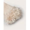image:imageMakeMeChic Womens Faux Fur Open Front Coat Valentines Fuzzy Long Sleeve Crop Jacket OuterwearApricot