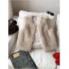 image:imageMakeMeChic Womens Faux Fur Vest Tops Fuzzy Sleeveless Fur Jacket Coat OuterwearApricot
