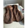 image:imageMakeMeChic Womens Faux Fur Vest Tops Fuzzy Sleeveless Fur Jacket Coat OuterwearCoffee Brown